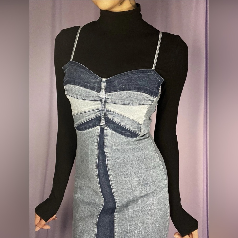 Blue Denim Maxi Dress